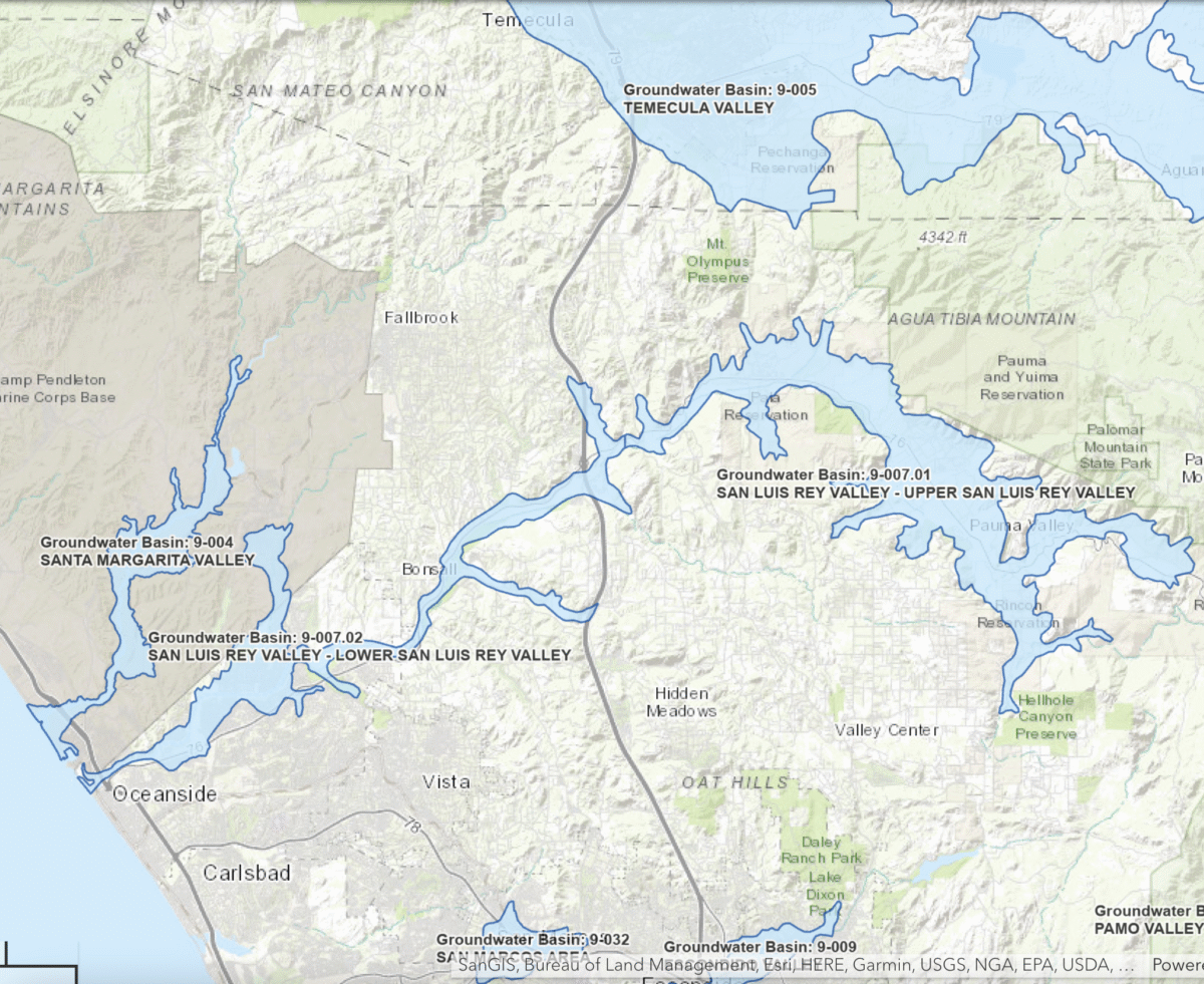 Lower San Luis Rey Valley (formerly San Luis Rey Valley)
